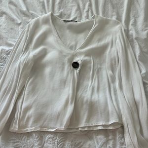 White Linen Blouse